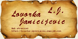Lovorka Janičijević vizit kartica